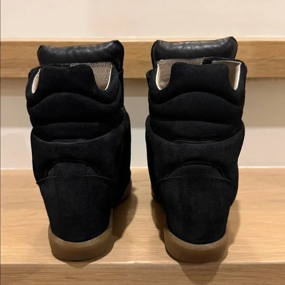 Isabel Marant Black High-Top Sneakers with Velcro Straps - Picture 3 of 4